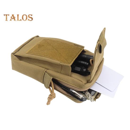 Tactical Molle Accessory Pouch Backpack Shoulder Strap Attachment Bag with Double-Zipper Pocket Tactical Molle Tool Pocket for Outdoor Activities