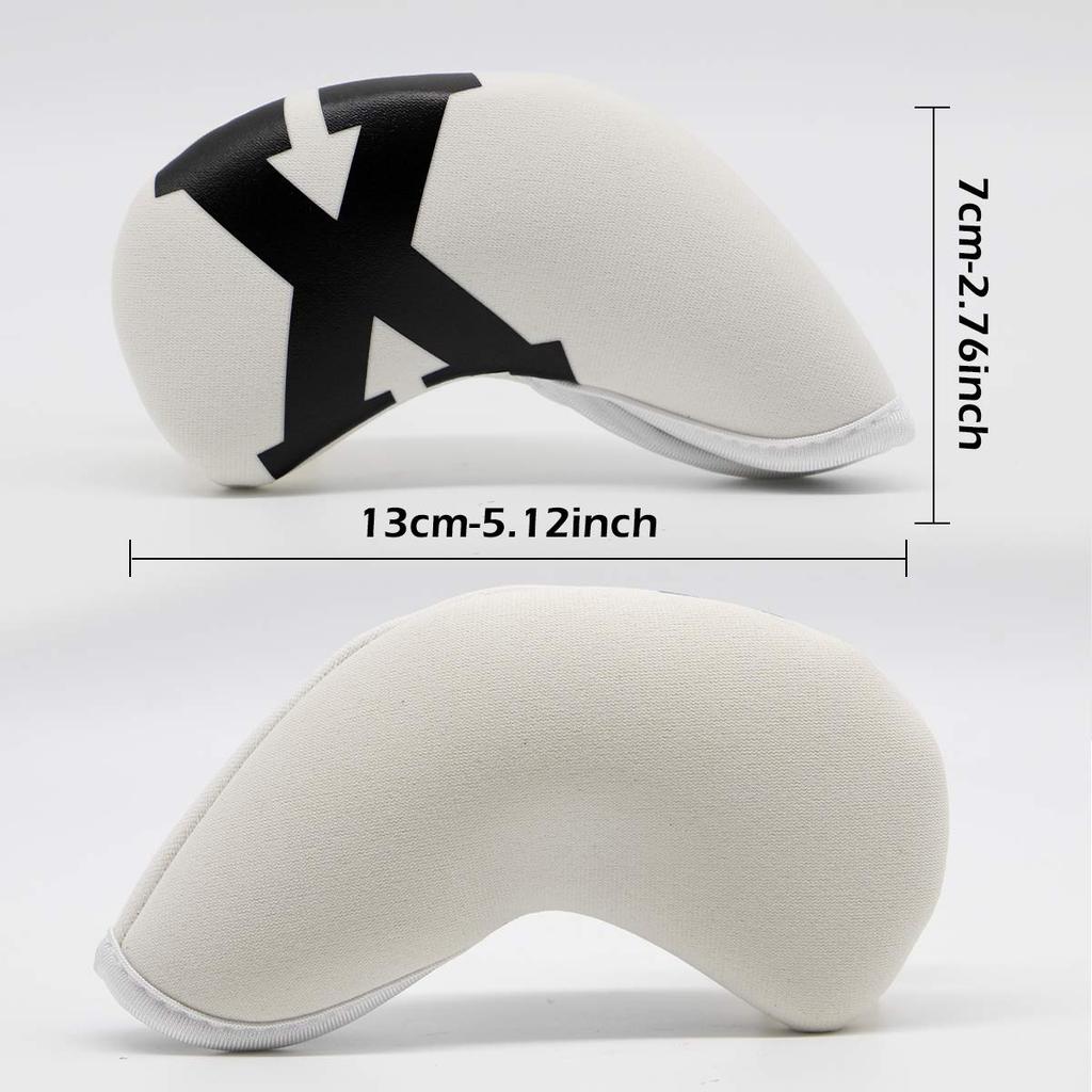 Golf Iron Cover, Golf Iron Head Cover Set Golf Head Cover for Irons Neoprene Material Golf Iron Head Cover Colorful Numbered Iron Head Cover (Gray