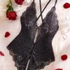 Fun, Open-crotch Onesie, European and American Neck Cross-lace Sexy Backless Lace Women's Tights