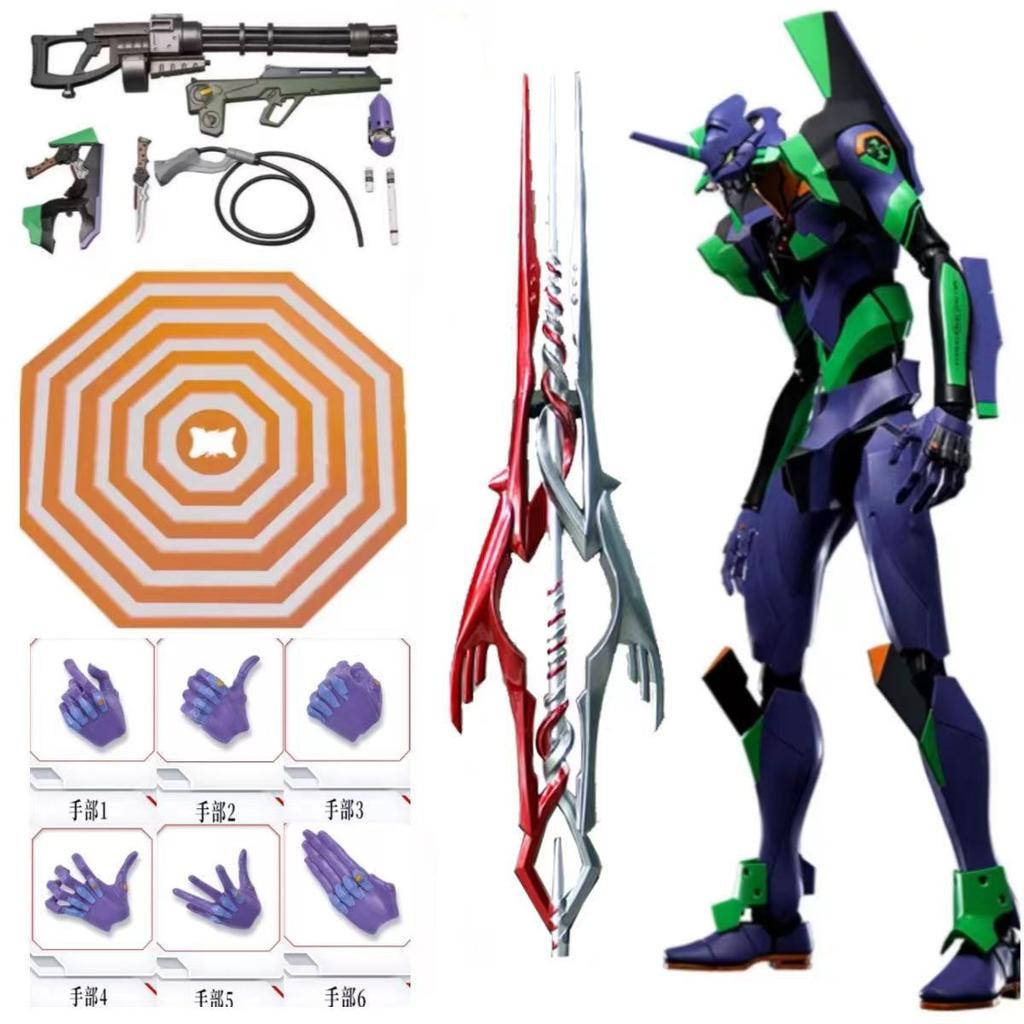 Evangelion Unit-01 Action Figure, EVA-01 Model Kit, 18cm Movable Joints, with Weapons Accessories, Collectible Display Toy