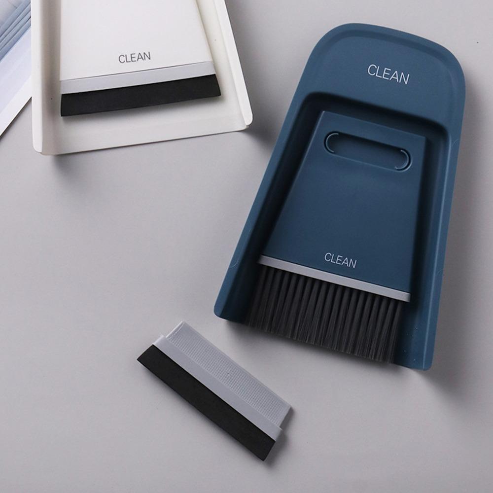 2 Brush 1 Dustpan Broom Dustpan Brush Small Table Dustpan Brush Set  For Coffee Shop синий