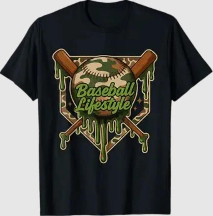 Baseball Lifestyle 101 Apparel Baseball Drip Ice Cream T-Shirt 3XL