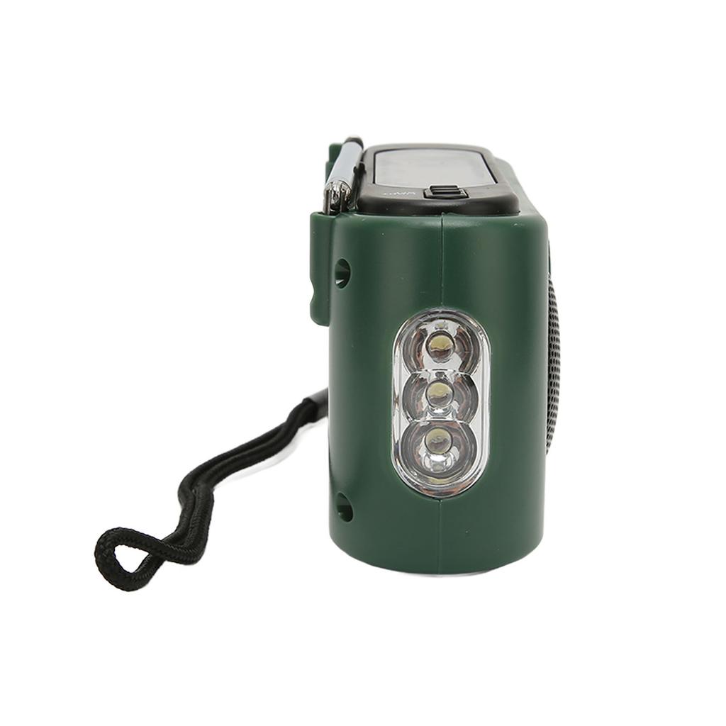 Solar Hand Crank Radio Multifunction Rechargeable Emergency Radio with Flashlight Function for Outdoor Camping Hiking