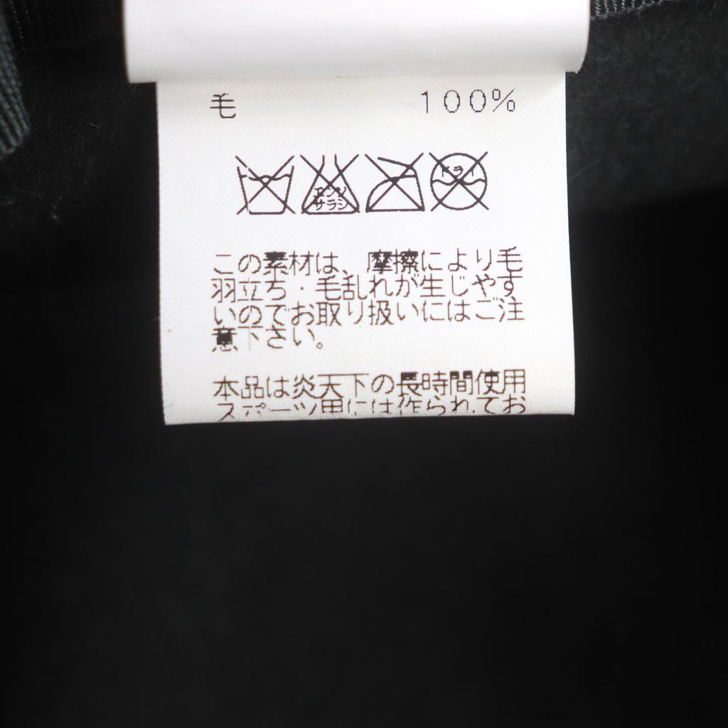 Great HERMES Hat Rabbit Felt Fedora with Ribbon Dark Gray Wool Mens 57 Used