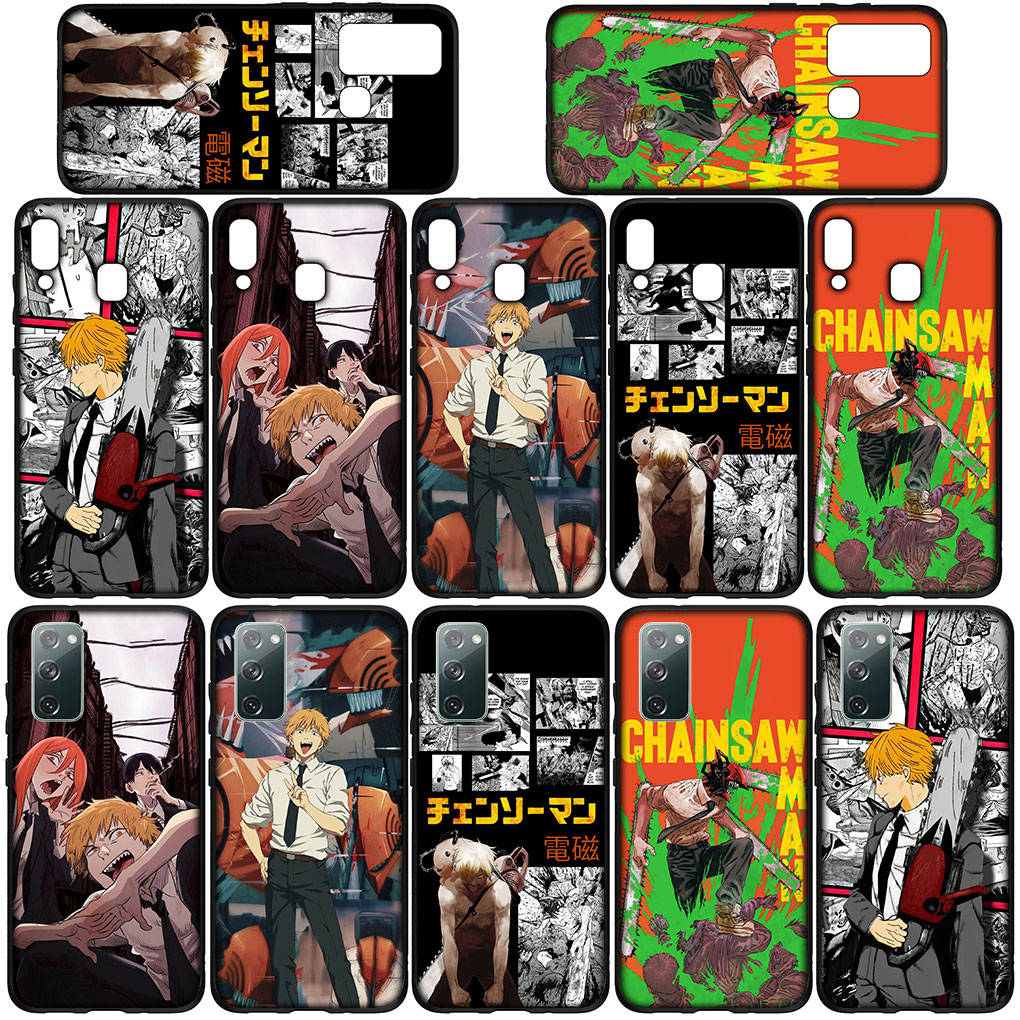 Cover for iPhone 16 15 Xiaomi Redmi Note 14 13 12 11 Pro Max 16e Samsung Galaxy S25 S24 S23 Moto OPPO Huawei Denji Makima Chainsaw Man Gir Phone Case