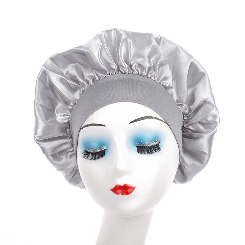 "Extra-Large Silk Sleep Cap with Bowknot – Beauty Hair Care Turban Hat"