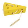 Wooden Lacing Cheese Toy Educational Learning Fine Motor Skill Wood Block Lacing Cheese Threading Toys for Baby