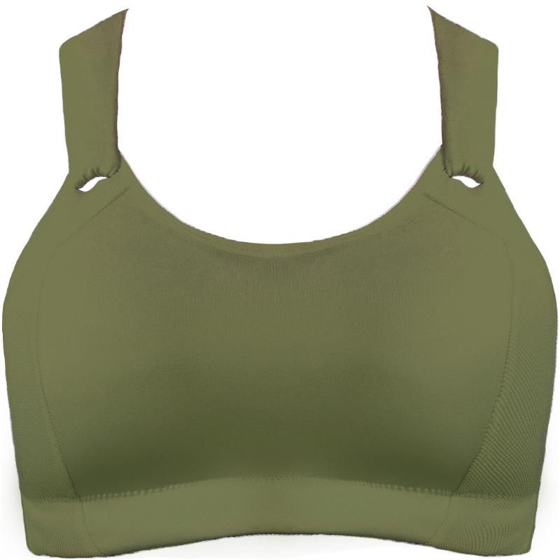 

Спортивное нижнее белье большого размера, красивая спина, ударопрочное, фиксирующее, инклюзивное, влагоотводящее и дышащее, бюстгальтер с полной чашкой, без косточек, 46/105C зелёный