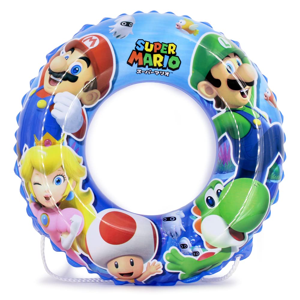 

Super Mario Swim Ring 50cm Luigi Yoshi Kids Inflatable Float Pool Toy Beach Water Play Summer Nintendo Character Cute Popular Gift for Boys Girls