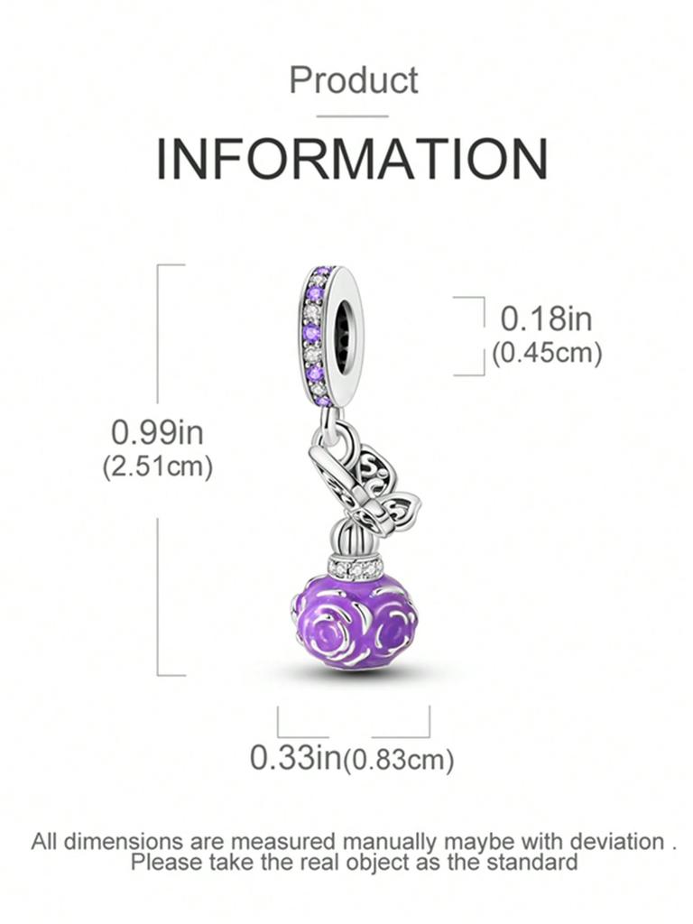 Charms Plata Copper Colors Pink Flower Heart Hat Bead Charm Pendant For Original Bracelet For Women Diy Jewelry Love Gift