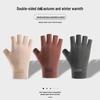 Women's Autumn/Winter Warm Velvet Gloves: Full & Half Finger, Touchscreen-Compatible for Outdoor and Driving.