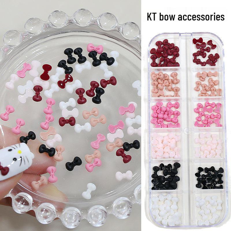 

Xiaohongshu Bow Rhinestone Resin Nail Art Decorations - Mixed Cartoon KT Bowknots