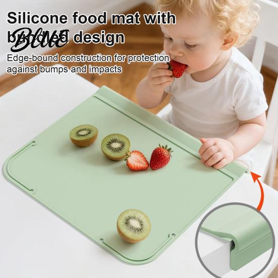 Kitchen Dining Essentials Silicone Placemat for Toddlers Non-Slip Food Grade Baby Eating Mat Portable Waterproof Craft Mat Table with Safety