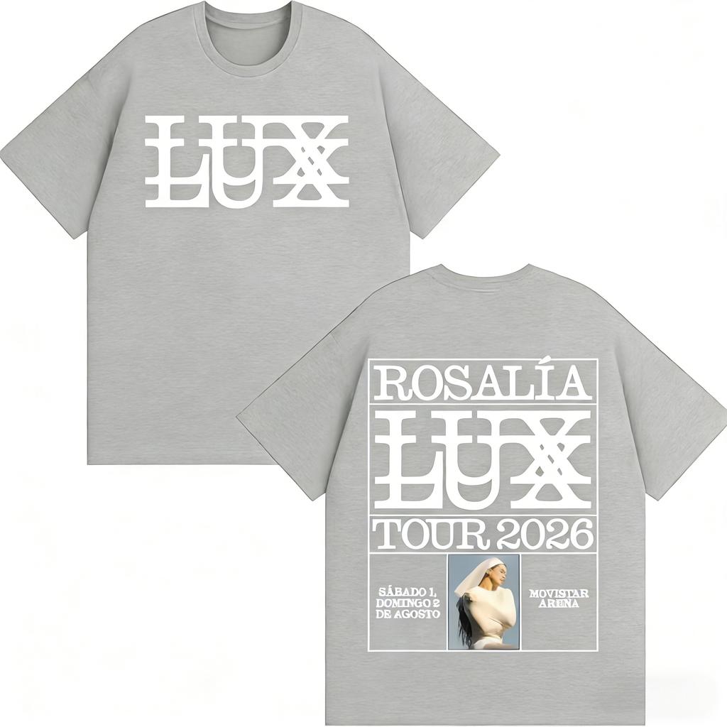Rosalía Rosalia LUX Album Tour 2026 Graphic 100Cotton Unisex Shirt Y2k Hip Hop Style Summer Unisexs Short Sleeve Tshirt Fan Gift