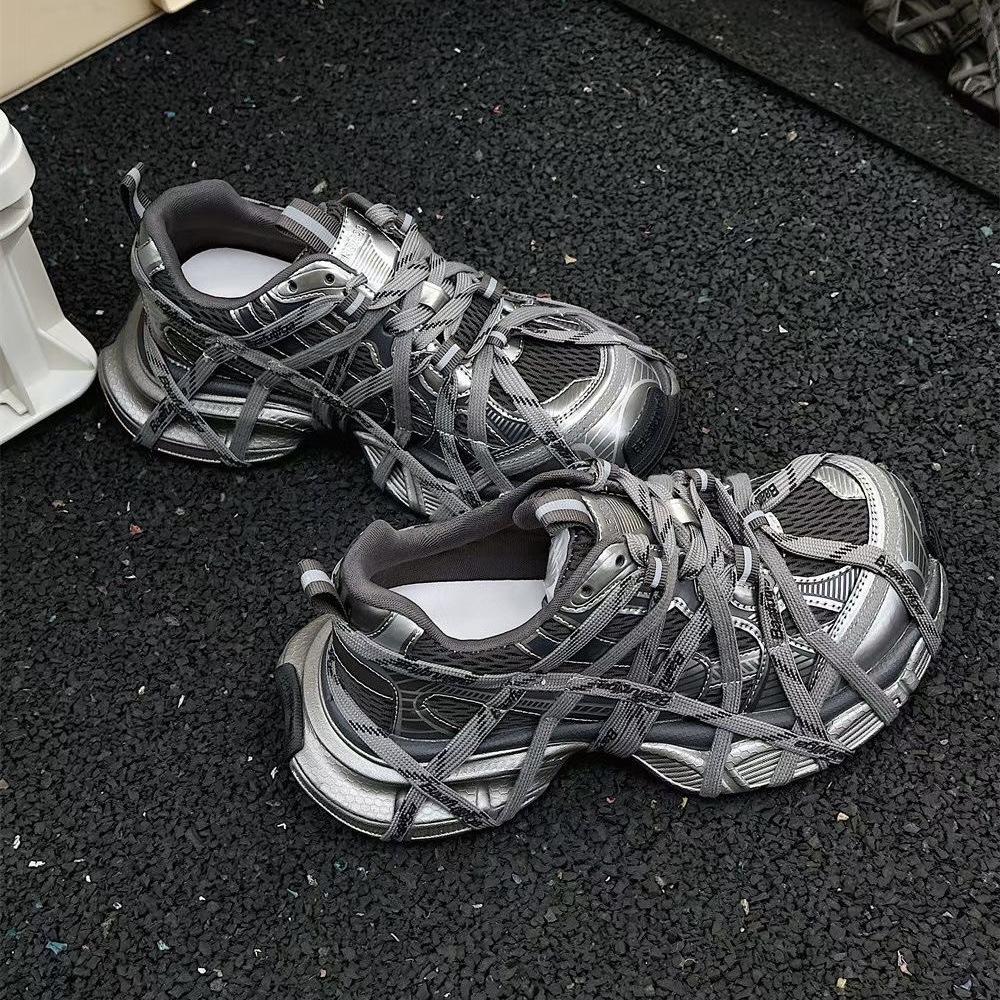 Daddy shoes ins super fire straps do old polish straps spider-man metal casual shoes sneakers fried street women's shoes