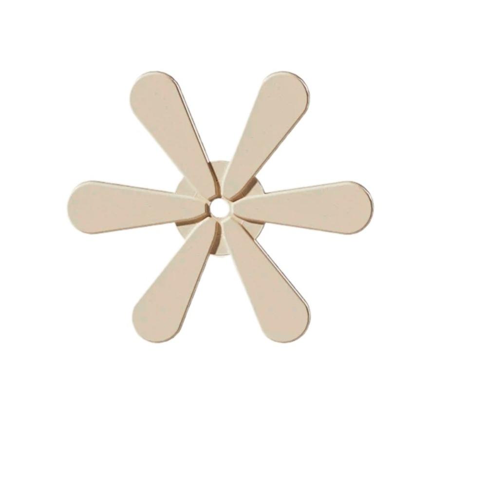 

Foldable Silicone Cup Mat Tree Shape Coffee Mug Pad Creative Hot Pot Holders Teapot 1 pc White