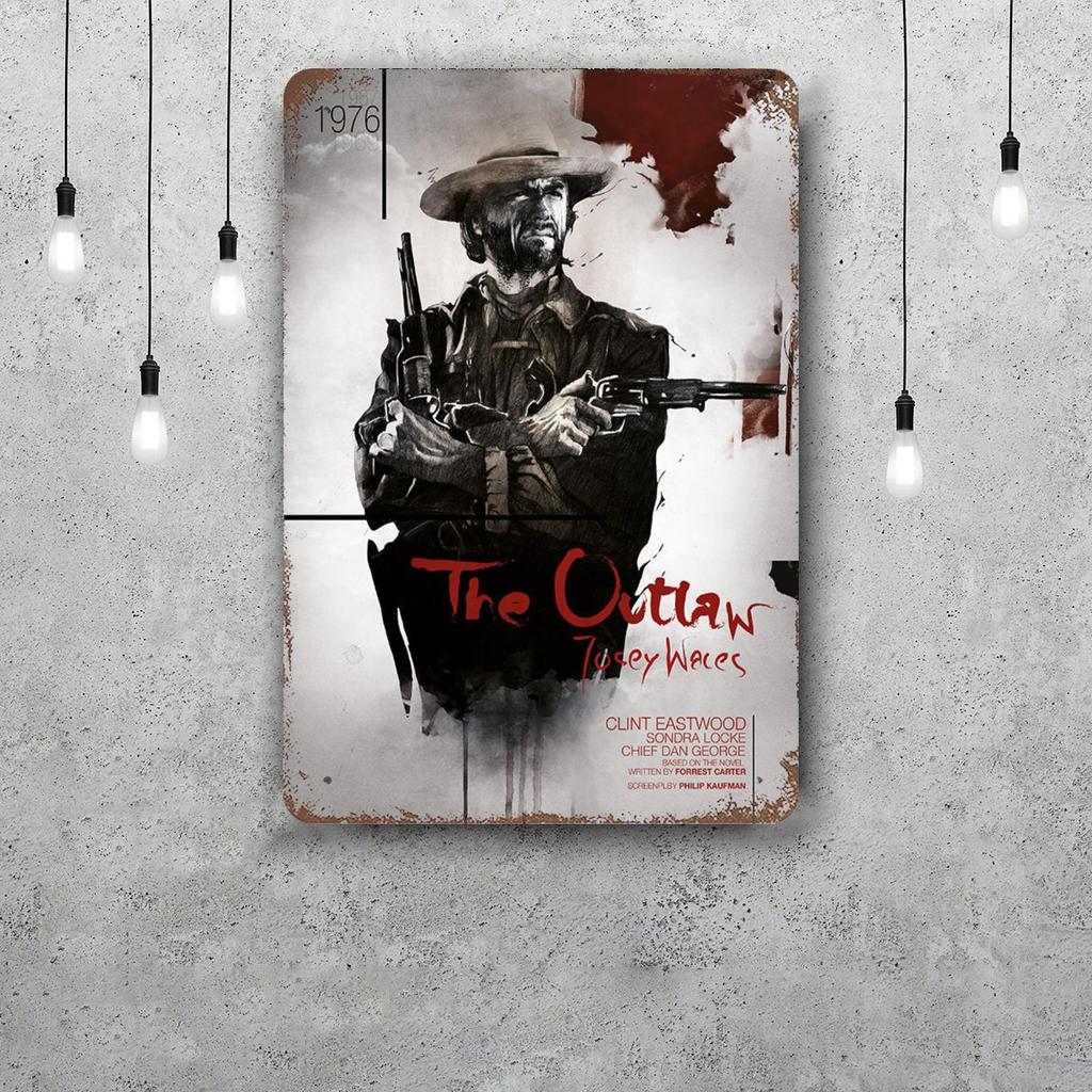 outlaw josey wales Metal Signs wall decor Vintage Tin Signs Captain Metal Poster Decor for Bar Pub Club Wall Decoration