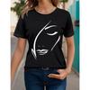 Fashion Women Retro Creative Oil Painting Witch Print T Shirt Funny Casual O-neck Short Sleeves T-shirt Summer Female Tee Shirt