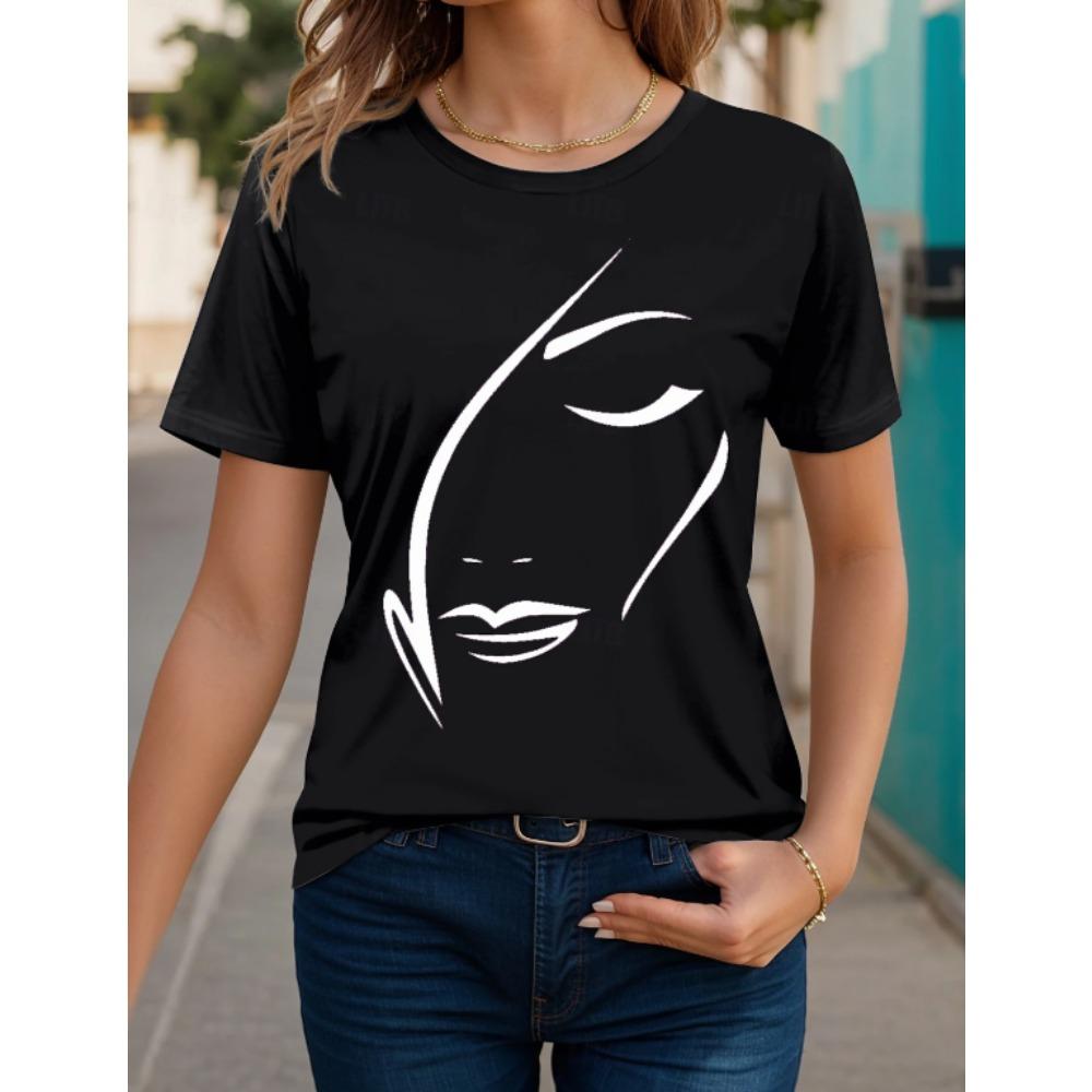 Fashion Women Retro Creative Oil Painting Witch Print T Shirt Funny Casual O-neck Short Sleeves T-shirt Summer Female Tee Shirt
