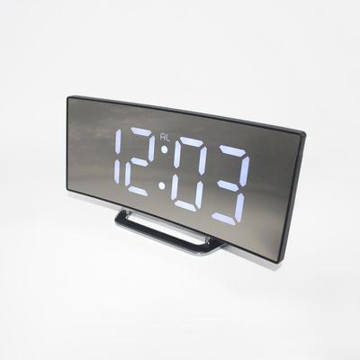 Home Room Electronic Alarm Clock Curved LED Screen Alarm Clocks Digital Alarm Clock Desktop Clock