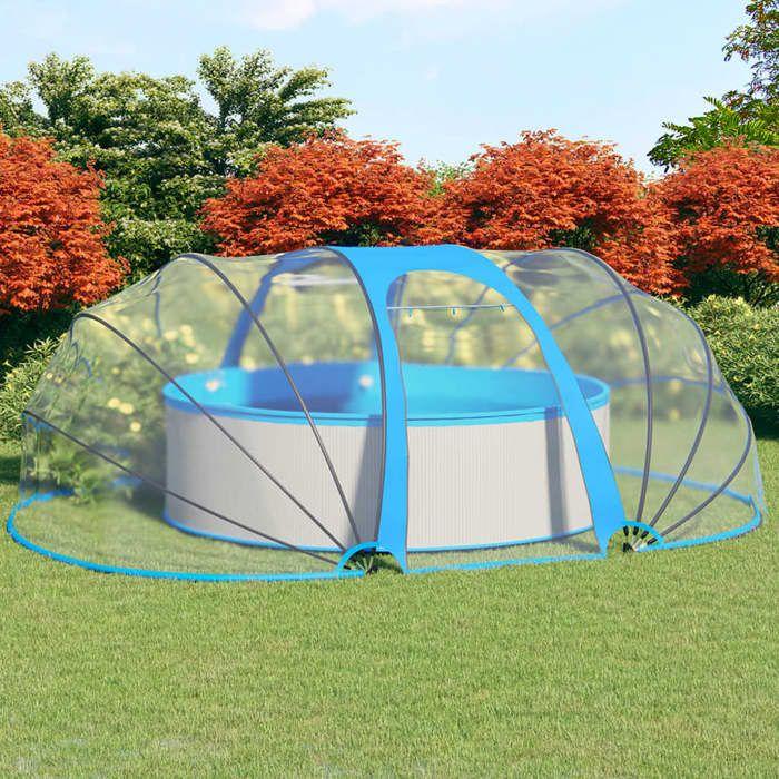 Dôme de piscine ovale - vidaXL - PVC et fibre de verre - Protection et réchauffement de l'eau