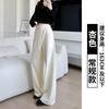 Gray sweatpants women's autumn new drape high waist casual straight sweatpants drawstring lulu wide leg pants
