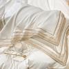 Premium 1000TC Egyptian Cotton Luxury Gold Embroidery Hotel Style Bedding Set Duvet Cover Flat/Fitted Bed Sheet Pillowcases 4Pcs