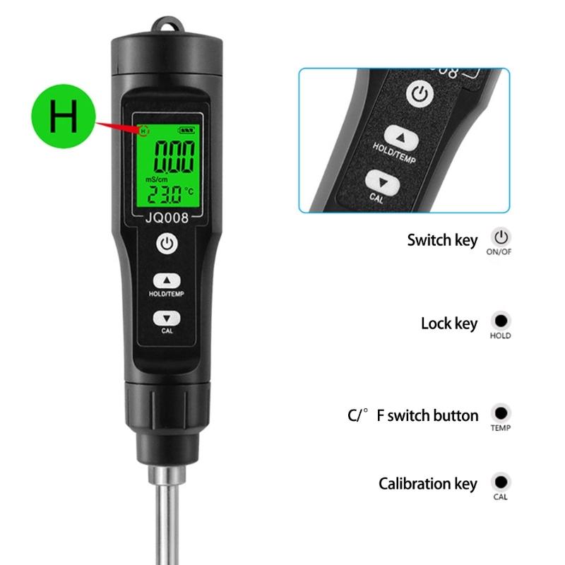 Soil Temperature Tester Multifunction Digital Soil Temp Meter with Data Hold Temperature Calibration Probe Meter