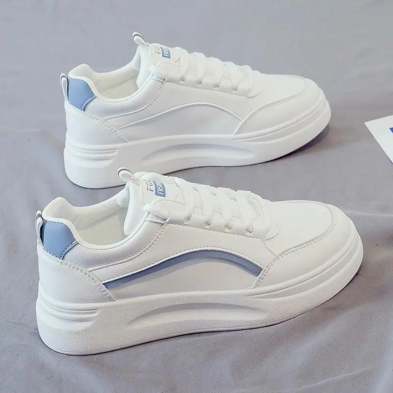 Shoes for Women's Sneakers Leather Shoes Casual Flats Sneakers Female Fashion Comfort Vulcanized Platform Shoes Zapatos De Mujer