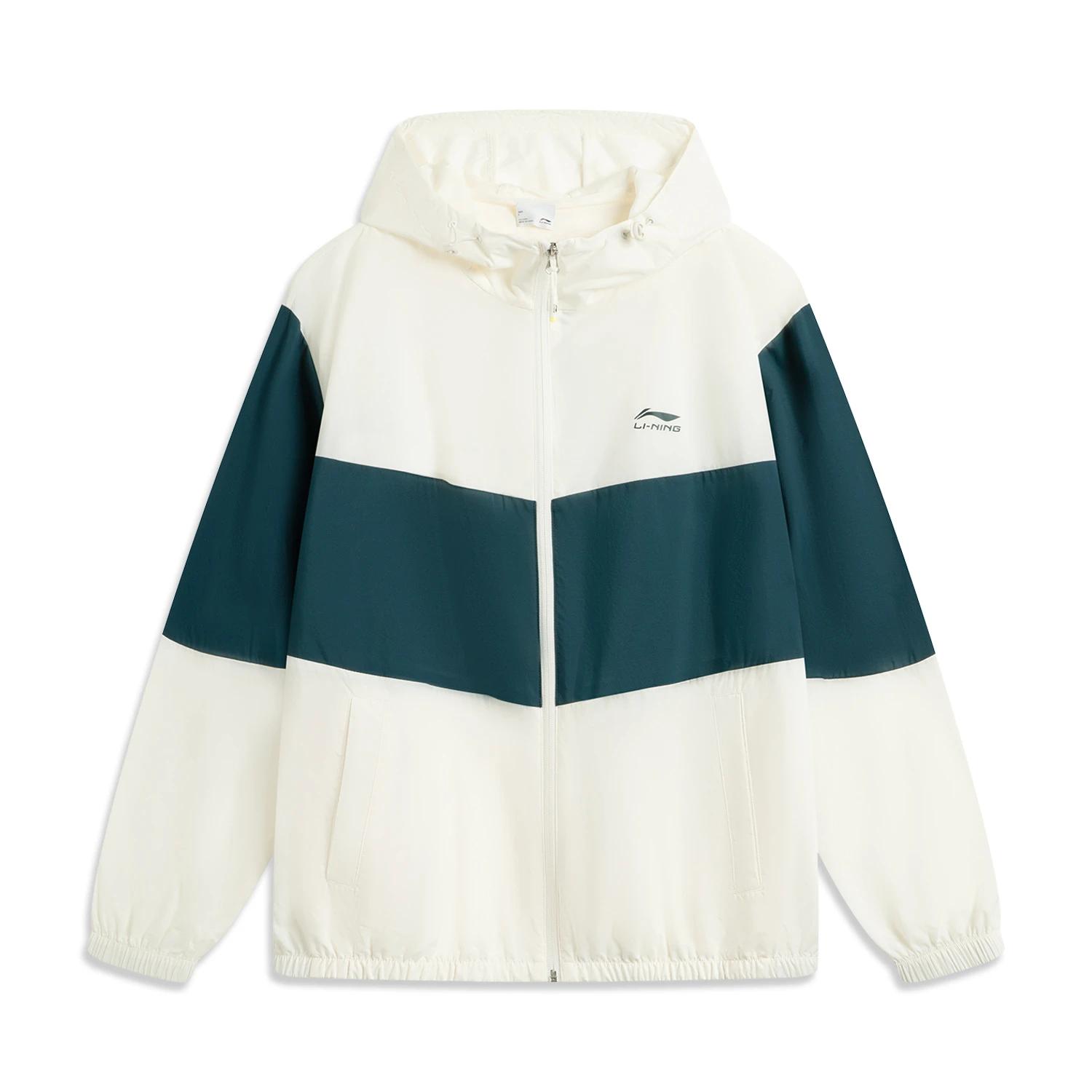 Li Ning Trench Coat Unisex Ivory/Reef Green AFDV609-1 2XL