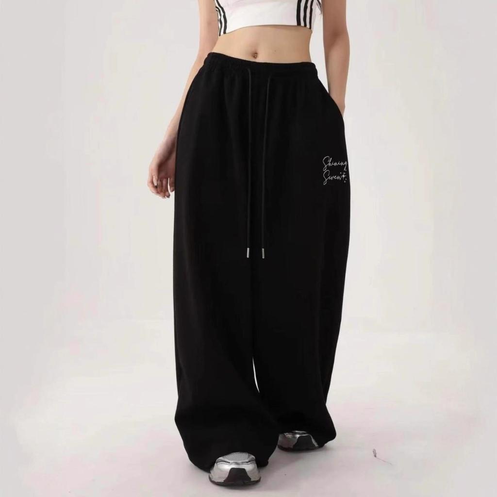 American Hip-hop Tide Brand Print Jazz Jzza Hottie Loose Wide-leg Slacks Women's Sweatpants Hip-hop Hip-hop Pants