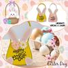 Easter Tote Bag Basket Bunny Decoration Storage Bag, Easter Bunny Basket Reusable Shopping Bag