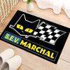 S-Sev M-archal Motorcycle Carpet Garage Mat Racing Cool Moto Display Door Entrance Mat Anti-slip Home Decor Living Room Rug