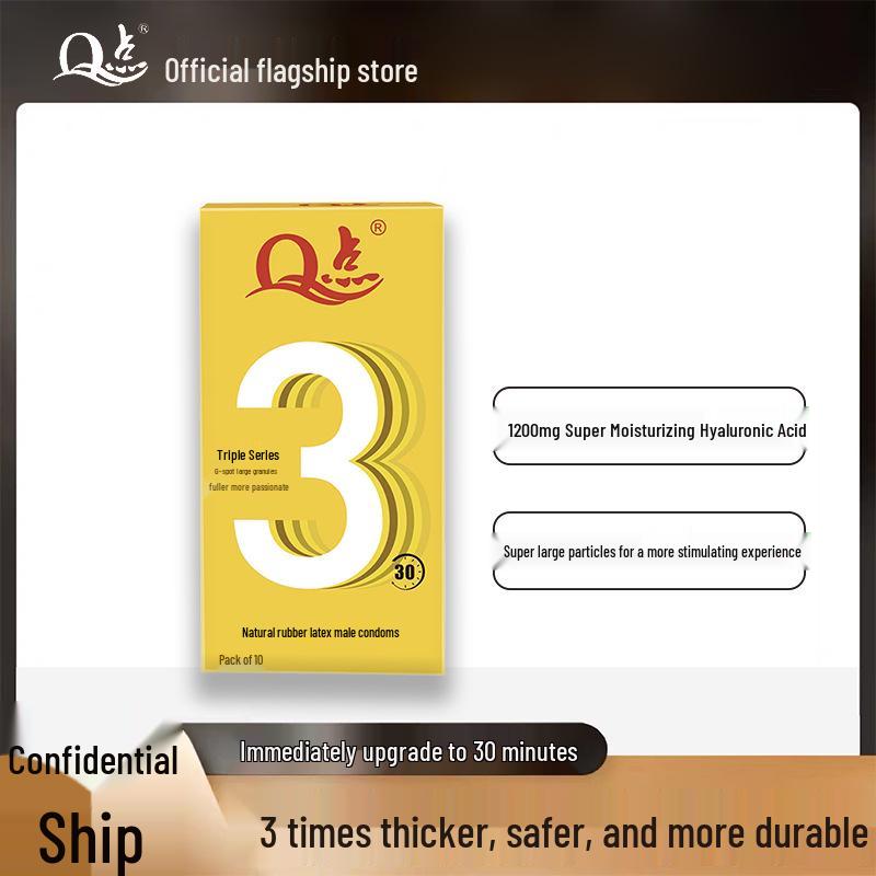 Q Point Ultra-Thin 001 Condoms: Lubricated, Spermicide-Free, for Men & Women, Enhanced Feel & Safety