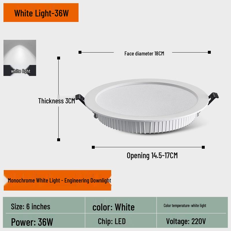 High Power Super Bright Recessed Downlight for Commercial & Retail Ceilings