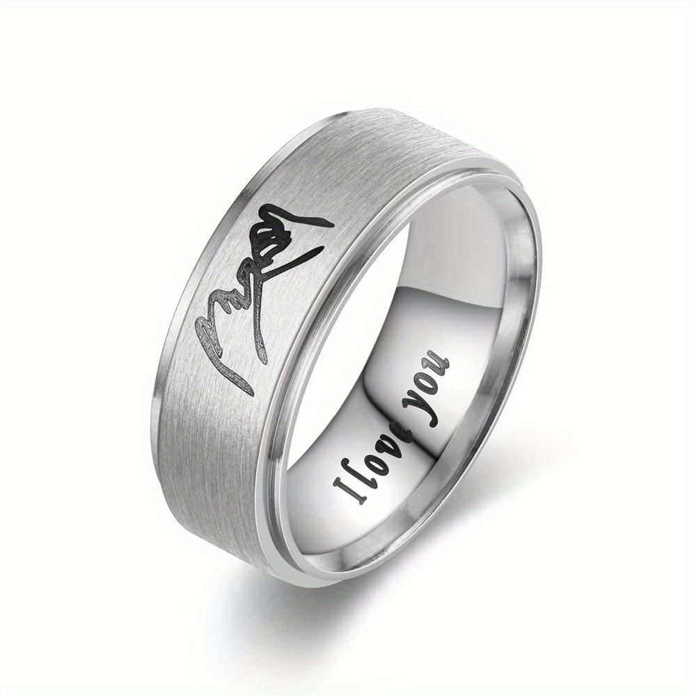 1Pc Fashionable, Fashionable, Versatile and Minimalist Design Titanium Steel Ring, An Accessory Suitable for Men and Women To Wear
