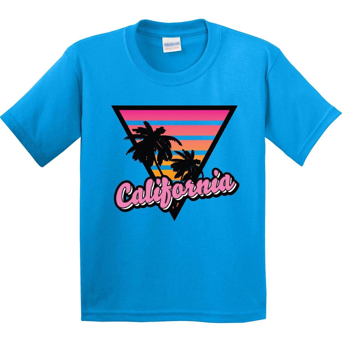 Inktastic California With Triangle And Palm Trees Youth T-Shirt Summer Sunshine 160