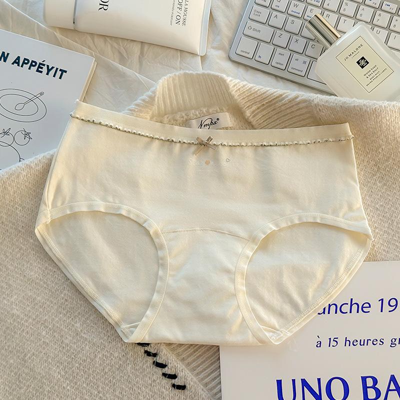 Ladies Spring and Autumn New Retro Small Floral Cotton Extended Crotch Waist Triangle Briefs