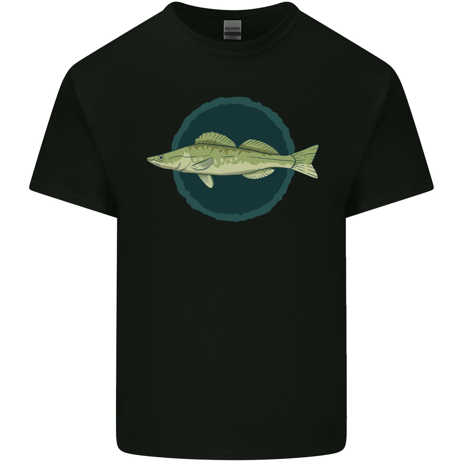 Zander Pikeperch Fish Fishing Fisherman Mens Light Cotton T-Shirt Mens Womens Tees Top S