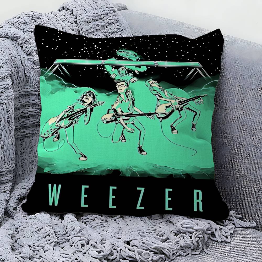 Weezer Music Band Cushion Cover Polyester Sofa Cushions Decorative Throw Pillows Home Decoration Pillowcover