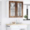 Hanging Cabinet Smoked Oak 80 x 31 x 80 cm Wood Based Material