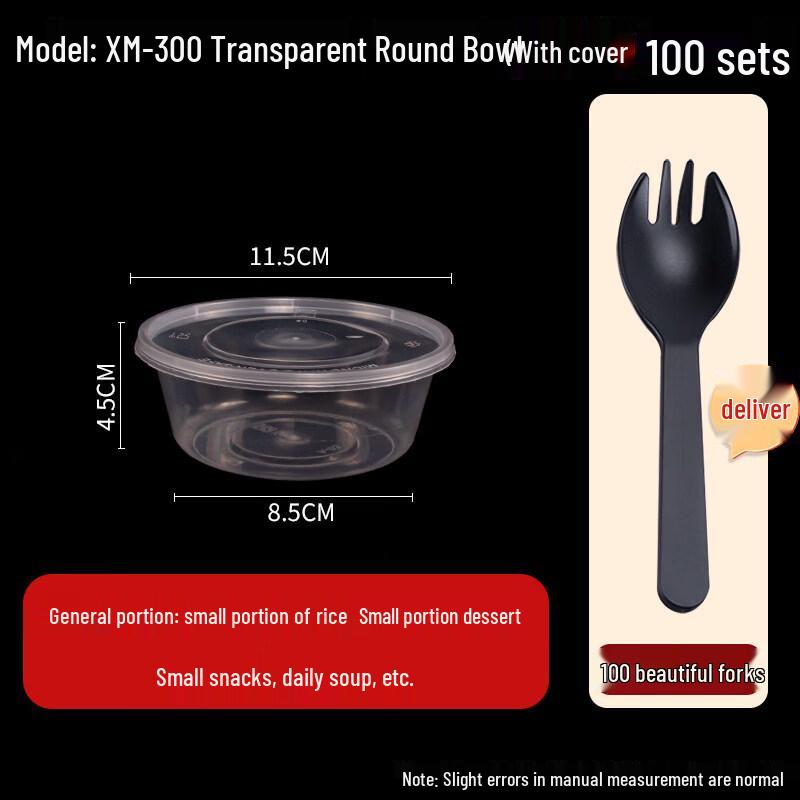 

Disposable Takeaway Bowls with Lids & Spoons
