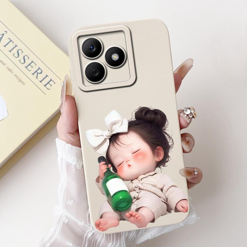 For Realme C61 Case RealmeC63 RMX3939 Luxury Candy Painted Cover Soft Silicone Case For Realme C63 C 61 Narzo N63 RealmeC61 Bags