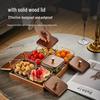 Walnut & Glass Fruit and Snack Plate