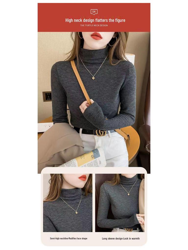 Women's Elegant High Neck Long Sleeve Winter Top