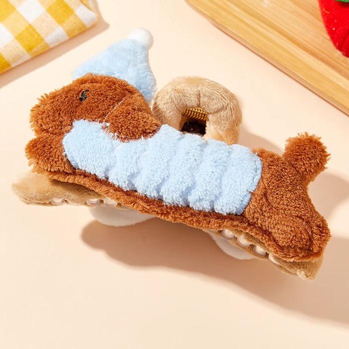 Cute Dachshund Hair Clip for Women: Large Shark Clip for Half-Up Hairstyles, 2024 Autumn/Winter Collection