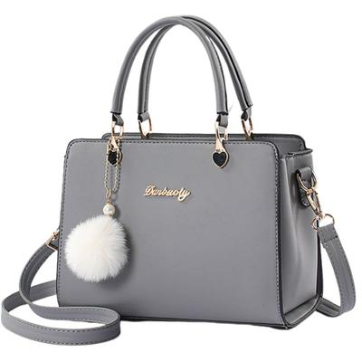 [SHARE ITEMS] Women's Handbag, Crossbody Bag, Shoulder Bag, 2-Way, Durable, Cute, and Stylish PU Leather (Light Gray)
