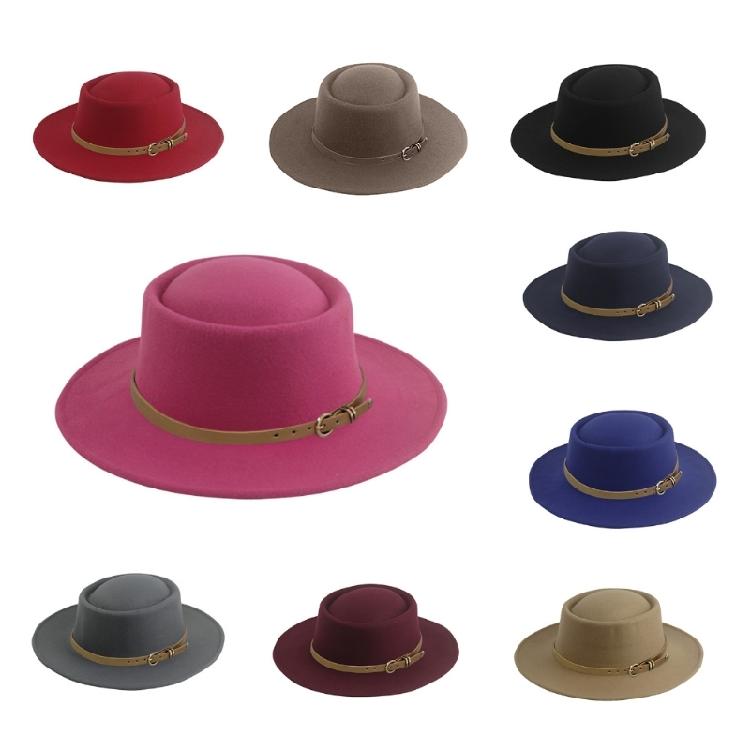 Classical Homburg Hat Cowboy Hats Gift for Boyfriend Top Hat Wide Brimmed