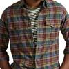 Polo Ralph Lauren Cotton Plaid Pocket Long Sleeve Polo Shirt Classic Edition Men shirts 710P08226-001
