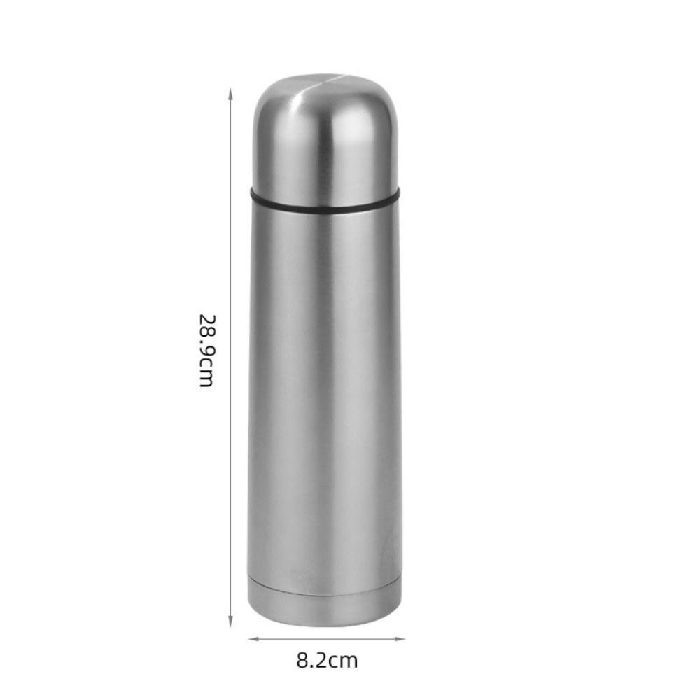 Double-layer Vacuum Flask Silver Thermos Coffee Mug Thermal Water Bottle  Travel